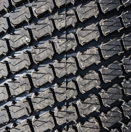 Car tire background, Tire closeup background texture, Black and white.