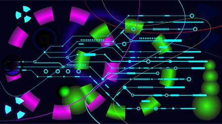 tech abstract backgroundのイラスト素材