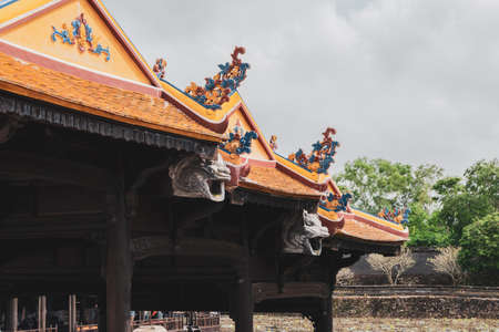 Ancient Tu Duc royal tomb near Hue, Vietnam. A UNESCO World Heritage Siteのeditorial素材
