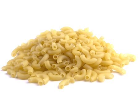 A portion of pasta isolated on whiteの写真素材