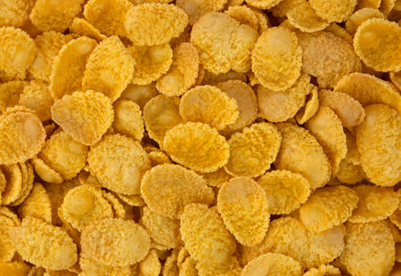 Background of goldish corn flakes