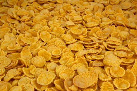 background of goldish corn flakes