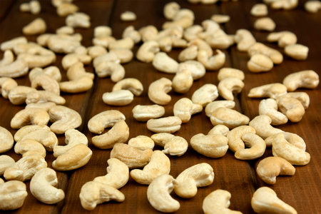 Healthy food,Cashew nuts as food backgroundの写真素材