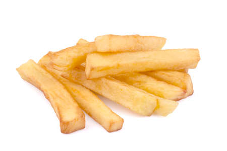 French Fried Potatoes isolated on white background, tasty, naturalの写真素材