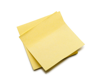 Two paper note post it yellow