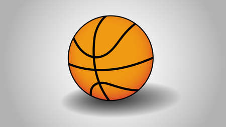 A basketball vector with gray background.のイラスト素材