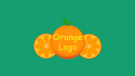A orange logo with customizable text.のイラスト素材