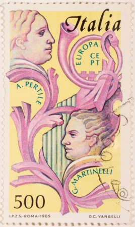 Italian postage stampのeditorial素材