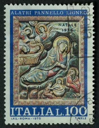 italian postage stampのeditorial素材