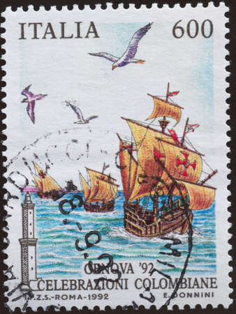 postage stamp - Italyのeditorial素材