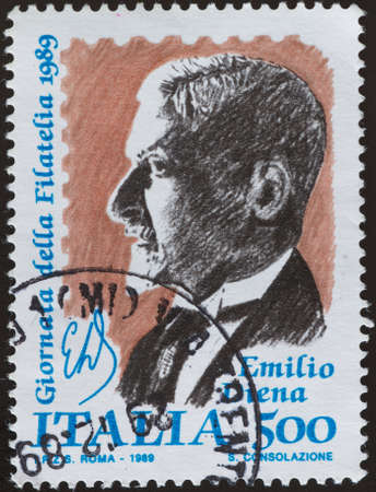 postage stamp - Italyのeditorial素材