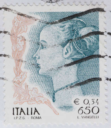postage stamp - Italyのeditorial素材