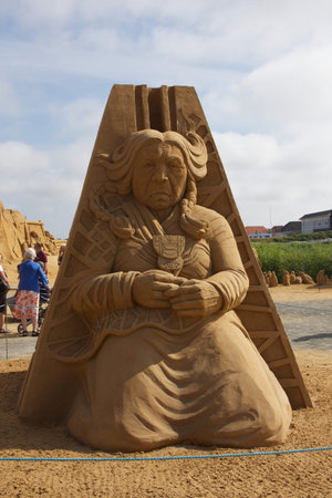 Sondervig DK - Sand Sculpture Festival 2013のeditorial素材