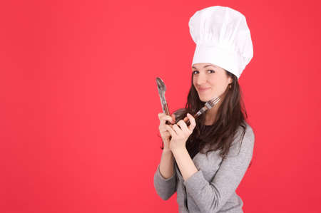 lady chefの写真素材