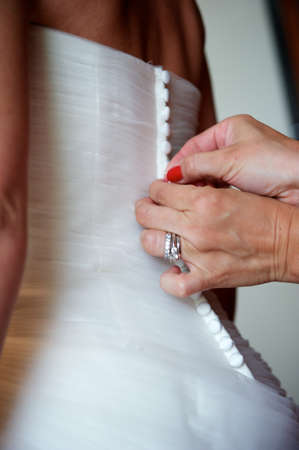 wedding dress detail closeupの写真素材