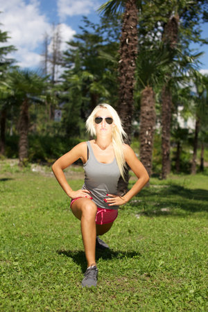 stretching