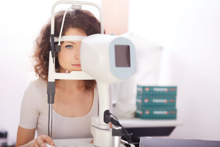 optometrist working