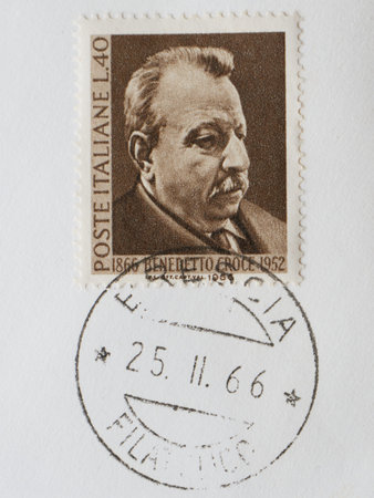 Colorful Vintage Used Postage Stamps from Italy
