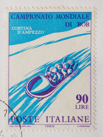 Colorful Vintage Used Postage Stamps from Italy