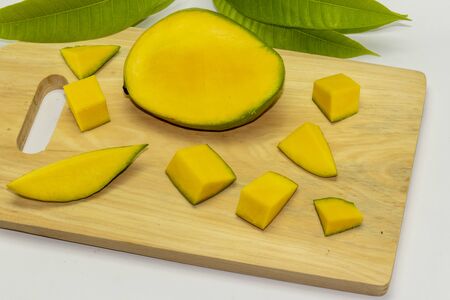 mango isolated on white backgroundの写真素材