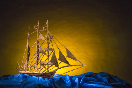 Miniature of Pinisi ship made from cloveの写真素材