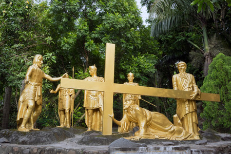 7th Station: Jesus falls the second timeの写真素材