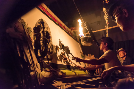 Balinese traditional shadow puppetのeditorial素材