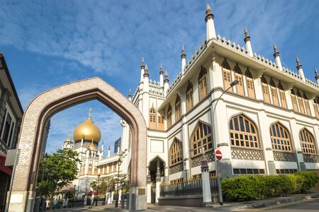 Sultan Mosque is a prominent mosque located at the heart of Kampong Glamの写真素材