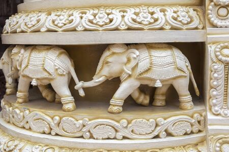 Ornaments in Sri Krishnan Temple, Bugis, Singapore.の写真素材