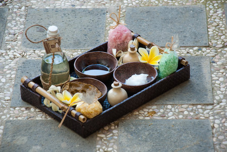 spices, oils and flowers for the spa