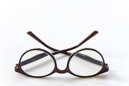 glasses isolated on white backgroundの写真素材