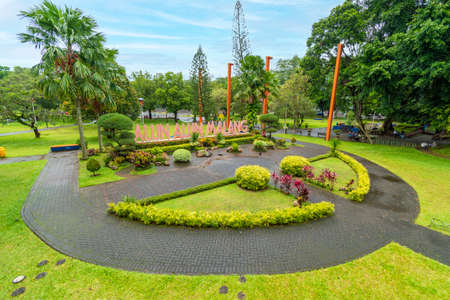 Alun-alun Malang, city park tourist destinations in the city of Malangの写真素材