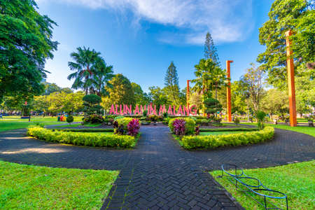 Alun-alun Malang, city park tourist destinations in the city of Malangの写真素材