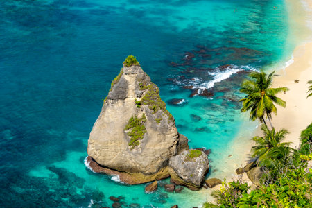 Diamond Beach â Most Beautiful Beach on Nusa Penida in Bali. Indonesia.の写真素材