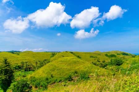 The teletubbies hill in Nusa Penida, Bali, Indonesia.の写真素材