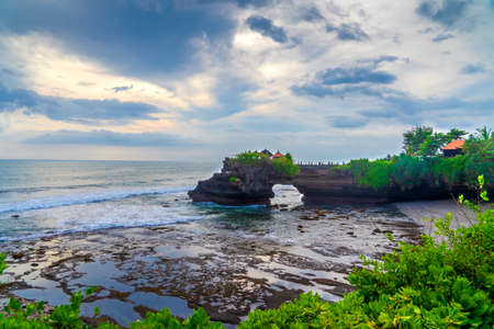 Tanah Lot Temple in Bali Indonesia - nature and architecture backgroundの写真素材
