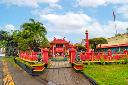 View of the entrance to the temple of Pattaya, Thailandの写真素材