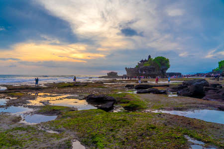 Tanah Lot Temple in Bali Indonesia - nature and architecture backgroundのeditorial素材