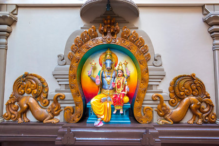 Statue of Lord Ganesha on the wall of Sri Lanka