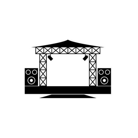 an vector icon about outdoor concert stageのイラスト素材