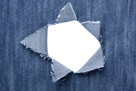 Jeans with holes  and a place for textの写真素材