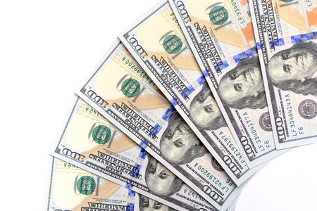 new U S  hundred-dollar bills, folded like a fan, put into circulation in October 2013 