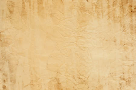 old crumpled paper texture light brownの写真素材