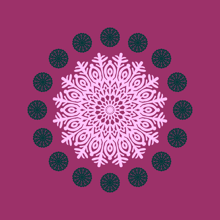 vectorial pattern round for design of cards and texturesのイラスト素材