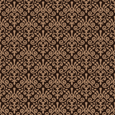 Seamless abstract floral background vector two color patternのイラスト素材