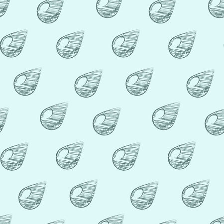 Seamless pattern of hand-drawn droplets in vectorのイラスト素材