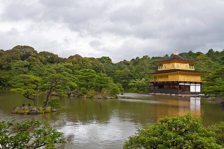 Golden Temple in Japanの写真素材