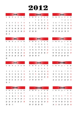 Calendar 2012のイラスト素材