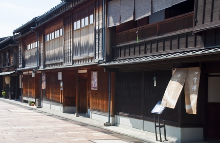 KYOTO, JAPAN-JULY 14: One of the famous streets of the Gion district July 14, 2011 in Kyoto, Japan.  Part of the Gion district has been declared a cultural heritage of Japan.のeditorial素材
