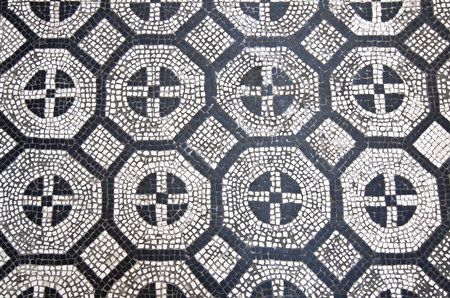 Abstract background of a black and white mosaic